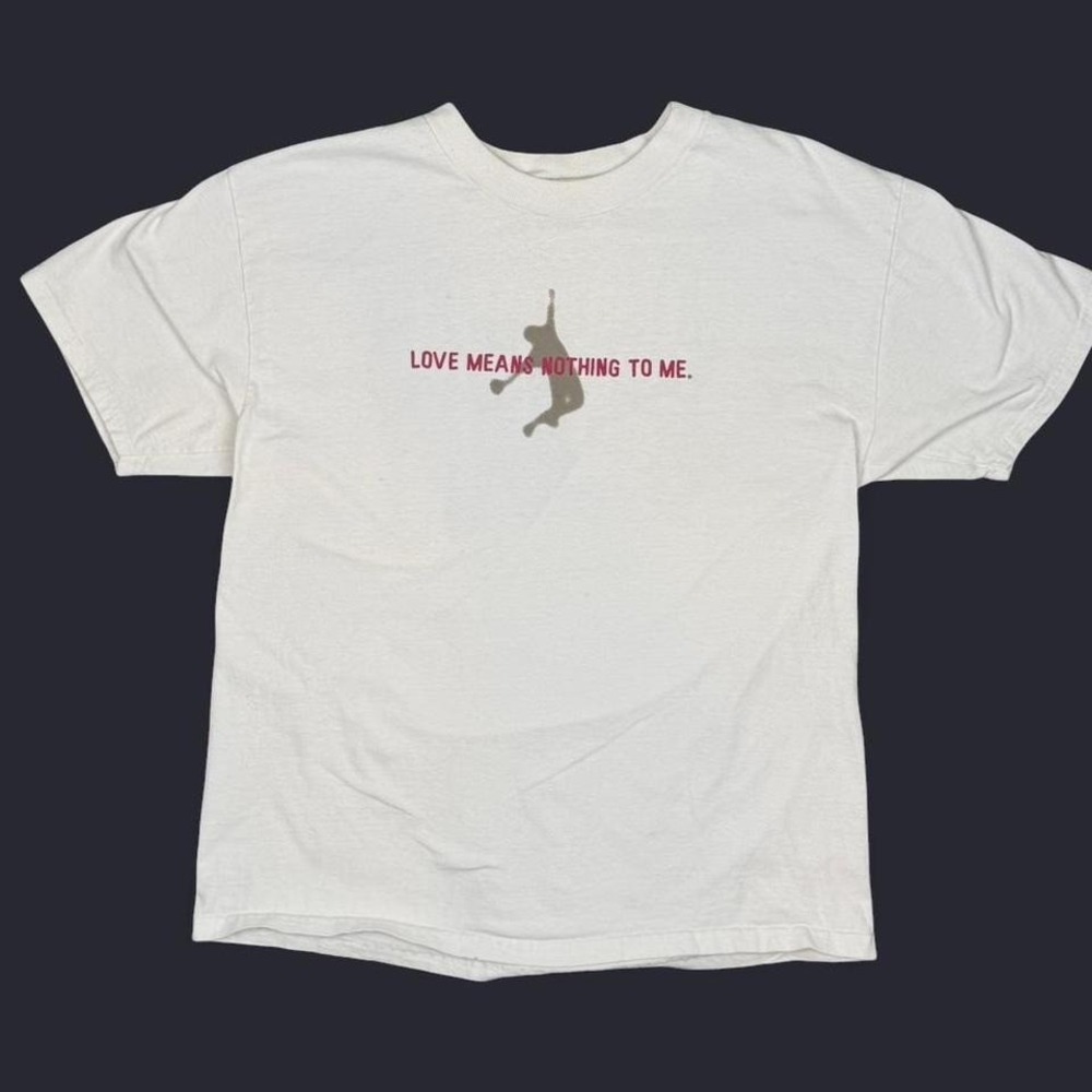 Vintage 1999 "love means nothing to me" Tennis Graphic Tee